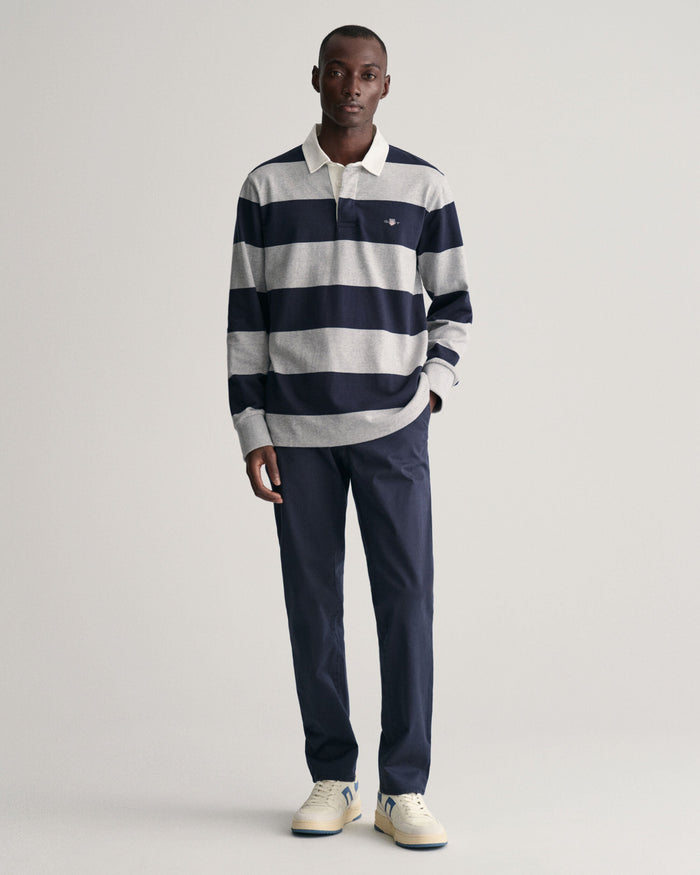 Slim Fit Twill Chinos in Marine