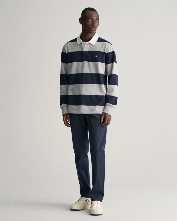 Slim Fit Twill Chinos in Marine