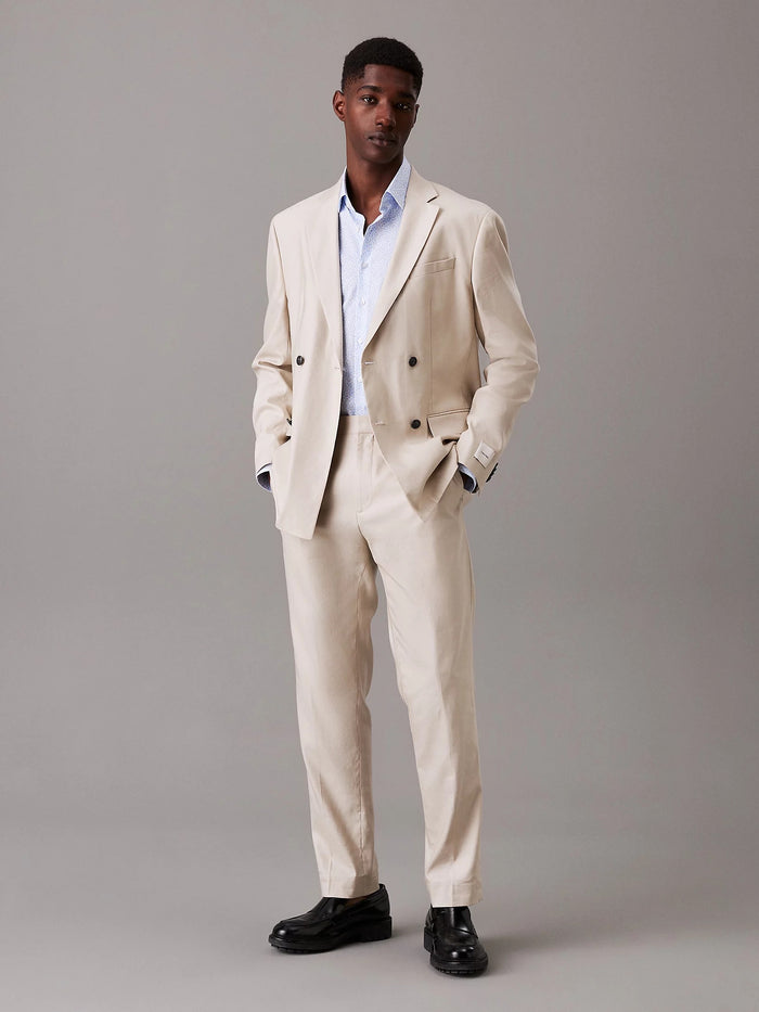 Slim Poplin Floral Dress Shirt in Vista
