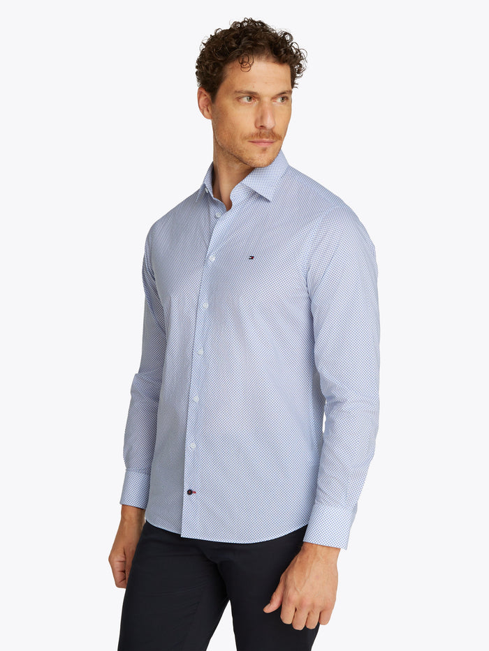 Small Print Shirt in Verona Blue
