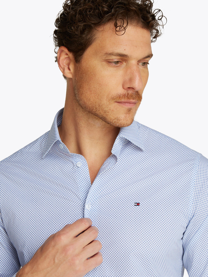 Small Print Shirt in Verona Blue