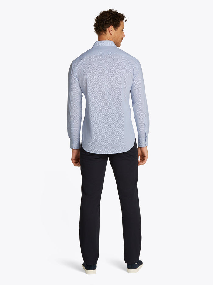 Small Print Shirt in Verona Blue