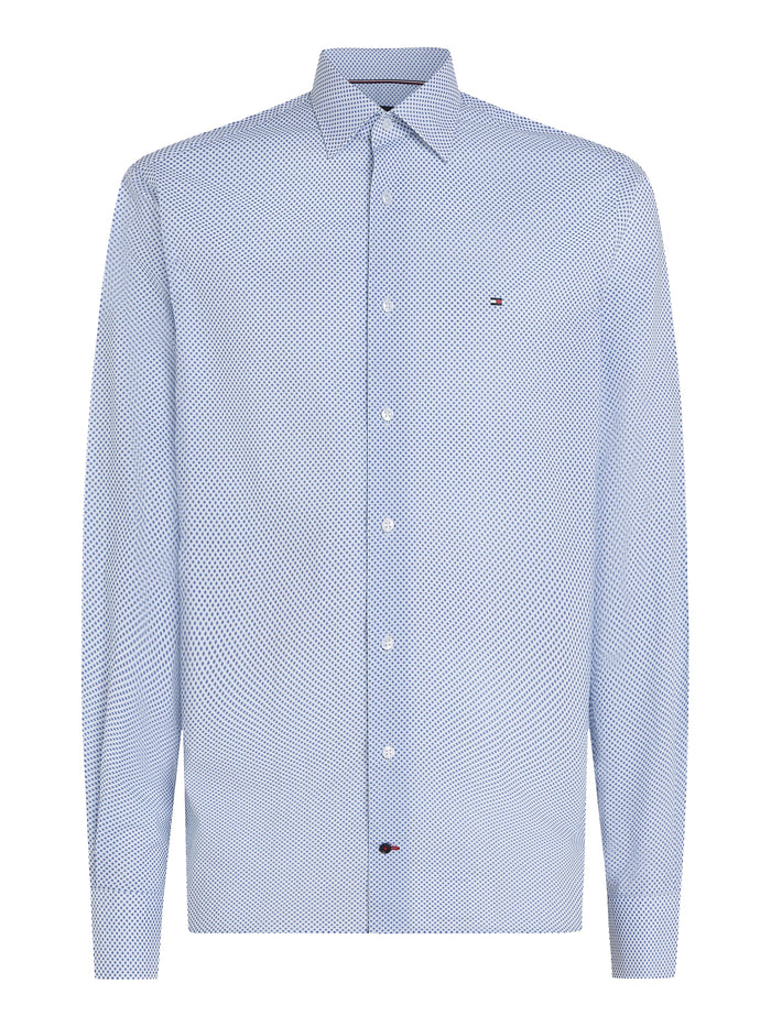 Small Print Shirt in Verona Blue