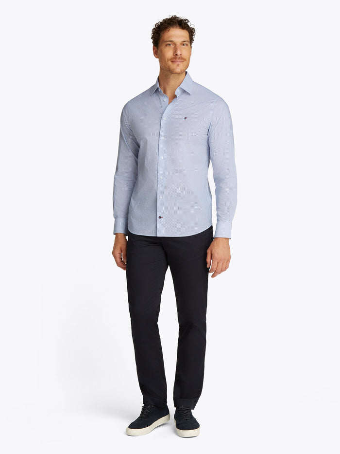 Small Print Shirt in Verona Blue
