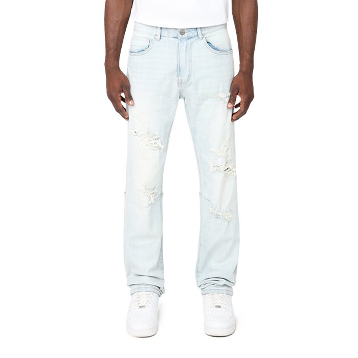 Smoke Rise Vintage Wash denim jeans in Norwell Blue, featuring classic fit and faded denim texture, casual and stylish.