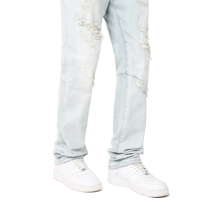 Smoke Rise Vintage Wash denim jeans in Norwell Blue, featuring a classic fit and detailed stitching.