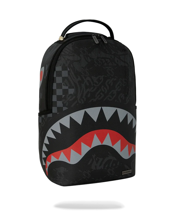 Sprayground 4AM Eclipse backpack featuring a bold design, multiple compartments, and adjustable straps for stylish everyday carry.