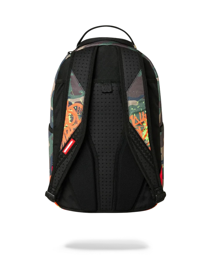 Sprayground '90s Nick The Hangout' backpack with colorful cartoon design, durable straps, and multiple compartments.
