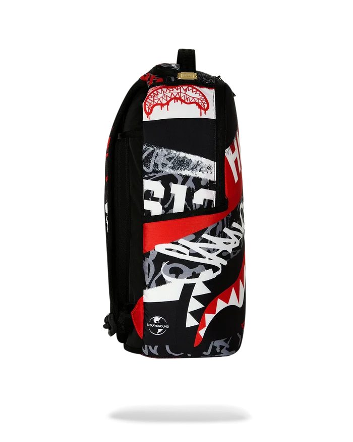 Sprayground Archive Legacy 16th Edition backpack with bold graphic design, durable straps, and multiple compartments for accessories.