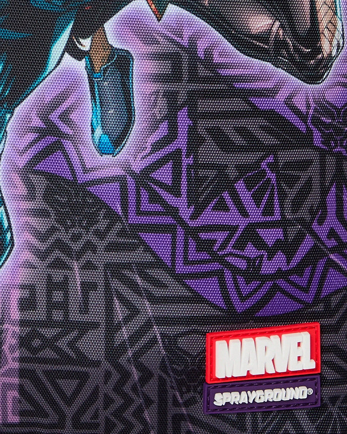 Sprayground Black Panther official collaboration backpack featuring bold black and graphic design, perfect for accessories and backpacks.