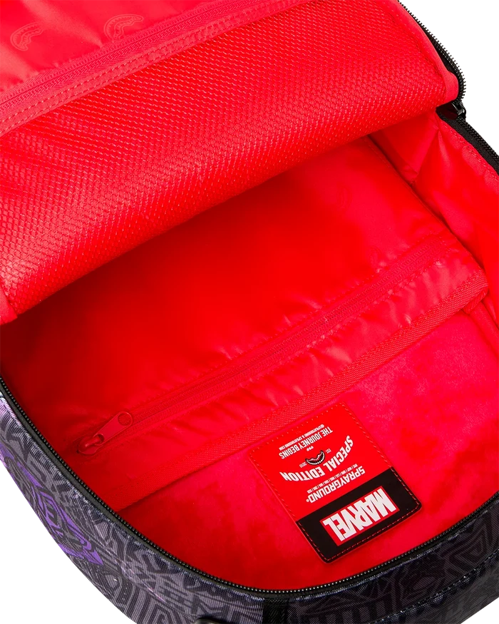 Sprayground Black Panther official collab backpack with bold graphic design and sturdy straps, ideal for carrying accessories.