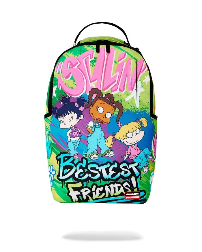 Sprayground Rugrats Susie BFF backpack featuring colorful cartoon character design and adjustable straps.