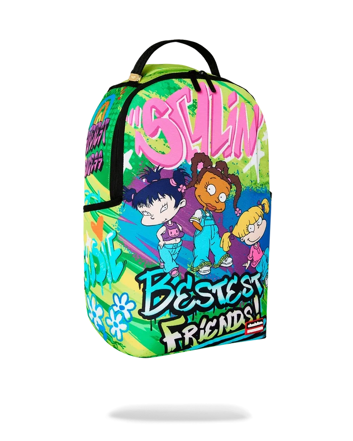 Sprayground Rugrats Susie BFF backpack, colorful accessories with cartoon character design, adjustable straps and spacious main compartment.