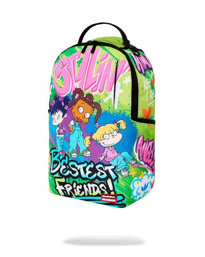 Sprayground Rugrats Susie BFF backpack with colorful cartoon design, featuring Susie from Rugrats on a durable accessories bag.