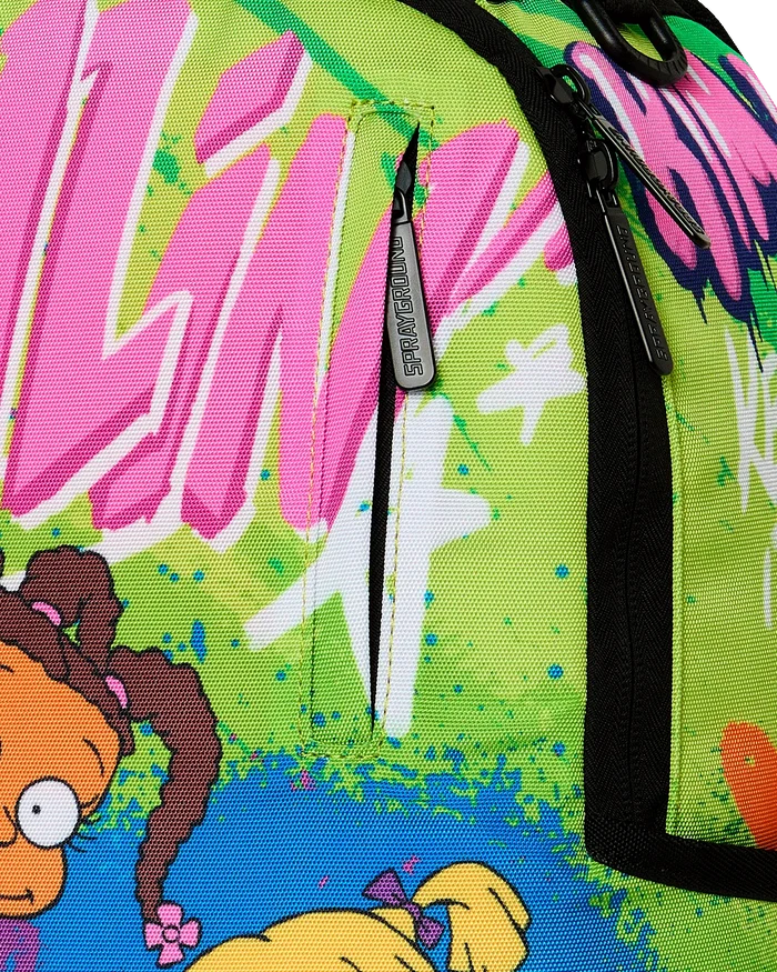 Sprayground Rugrats Susie BFF backpack with colorful cartoon character design, adjustable straps, and durable fabric.