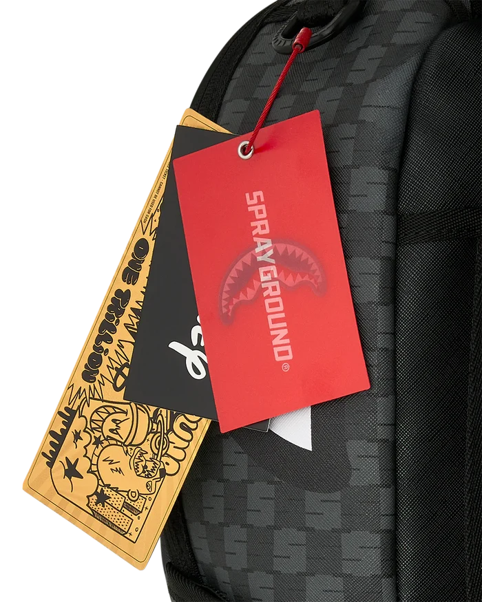 Sprayground Scrooge McDuck money counter backpack with colorful cartoon design, durable fabric, and adjustable straps.
