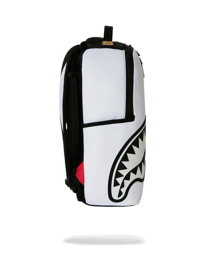 Sprayground Shark Central 2 Beyond backpack with shark graphic, durable straps, and multiple compartments, perfect for accessories.