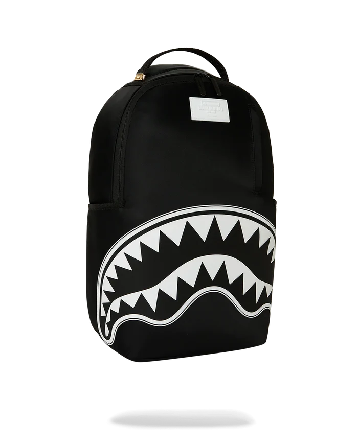 Sprayground Shark Central 2 black and white backpack with shark graphic and adjustable straps, durable accessories for everyday use.