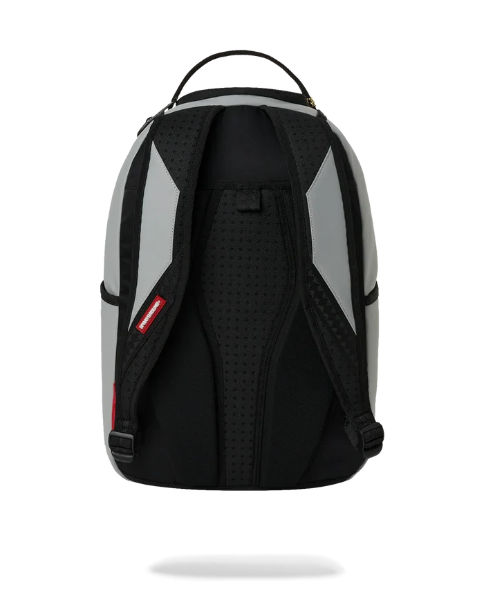 Sprayground Shark Central Passport 2.0 Haze backpack with shark graphic, black and gray design, durable accessories bag for travel.