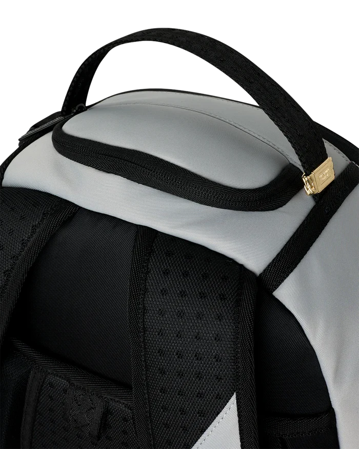 Sprayground Shark Central Passport 2.0 Haze backpack with shark graphic, durable accessories, and multiple compartments.