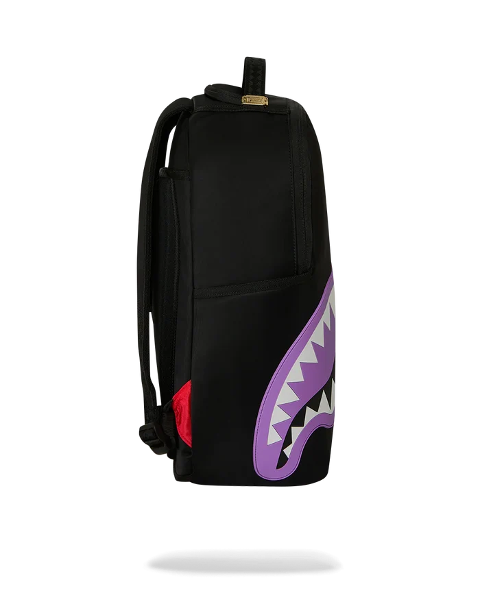 Sprayground Shark Central Passport backpack with detailed shark design and adjustable straps, stylish accessories for travelers.