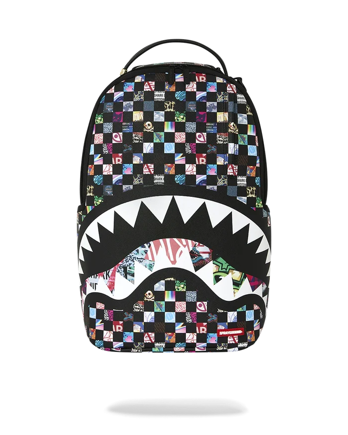 Sprayground Sharkverse Universe backpack featuring shark graphic design and vibrant colors, ideal for stylish accessories.