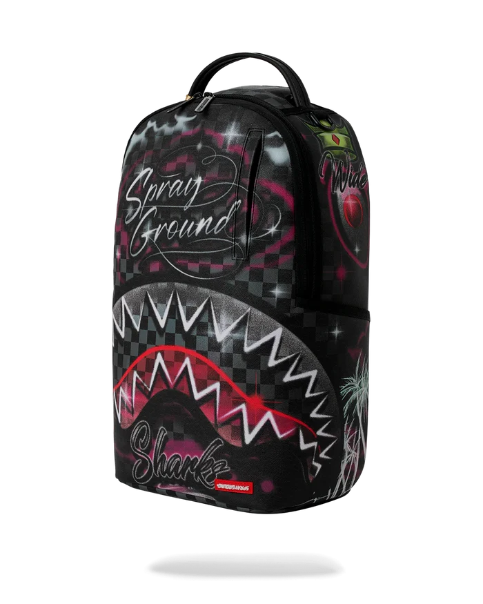 Sprayground Spray Session backpack with colorful graffiti-inspired design, durable straps, and multiple compartments.