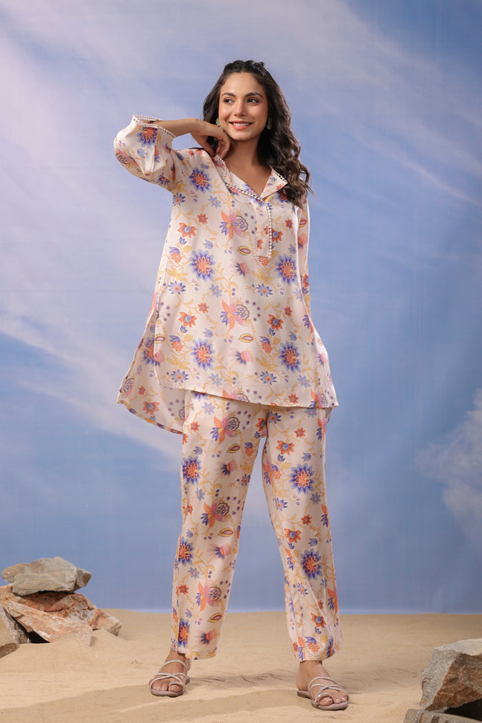 Spring Serenity Russian Silk Co-ord Set