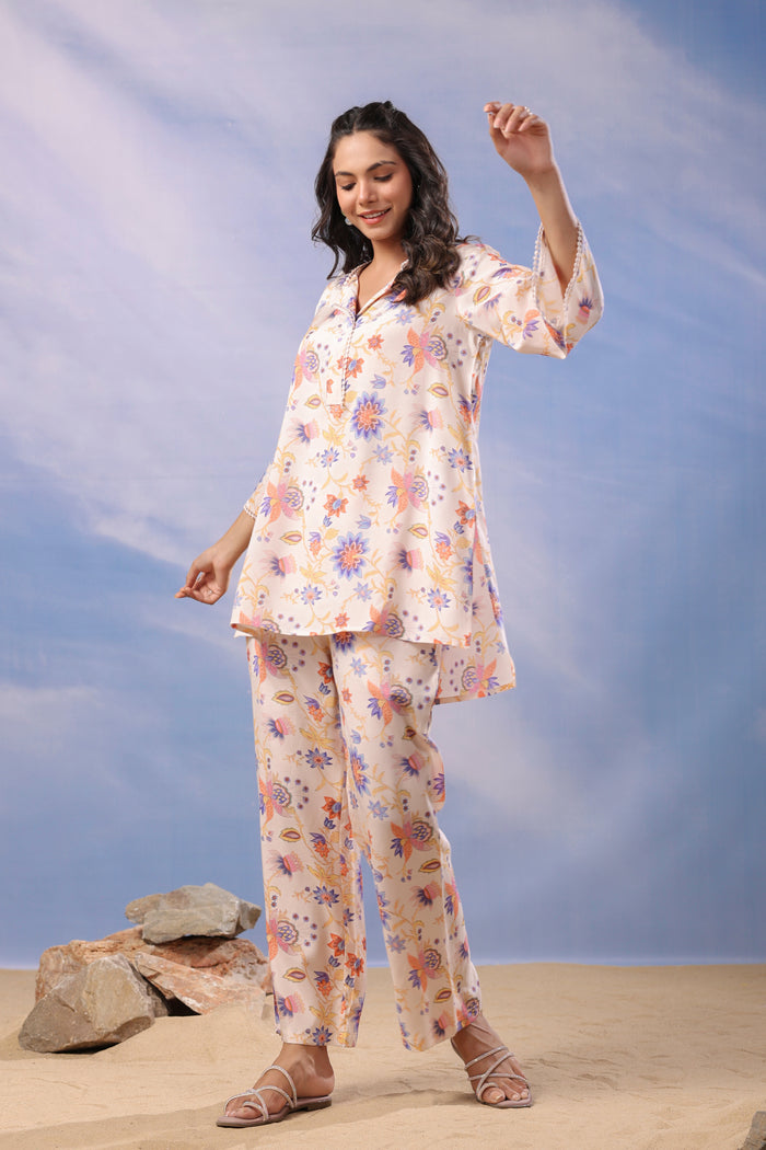 Spring Serenity Russian Silk Co-ord Set