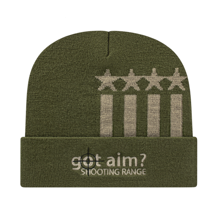 Stars & Stripes Knit Cap with Cuff