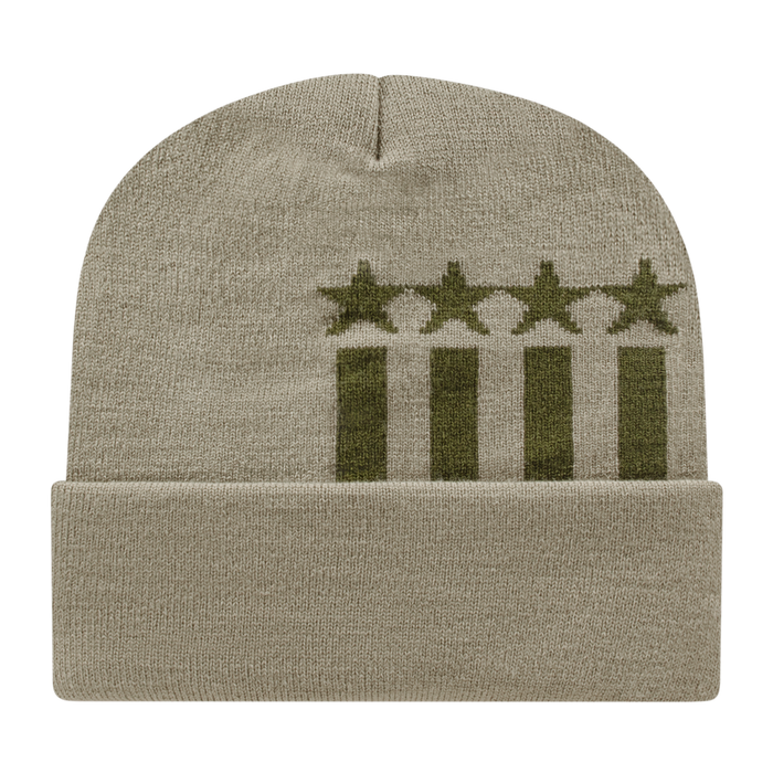 Stars & Stripes Knit Cap with Cuff