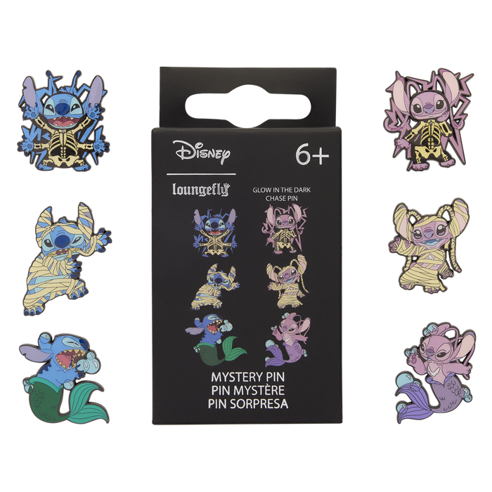 Stitch and angel halloween costume loungefly mystery pin,  1 supplied at random