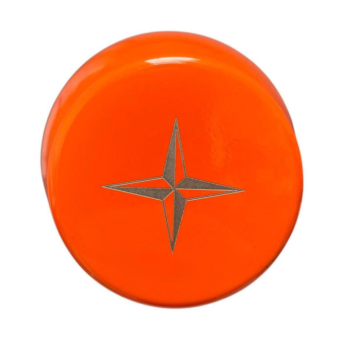 Stone Island orange stainless steel heat reactive flask with logo and original box.