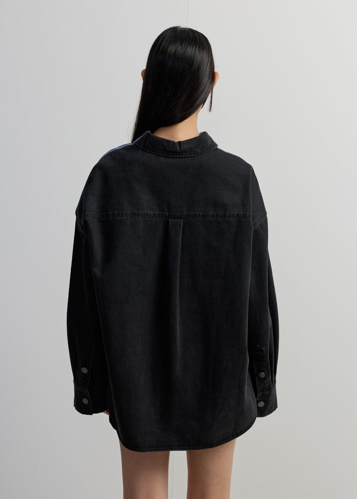 STRIPE & DENIM SHIRT