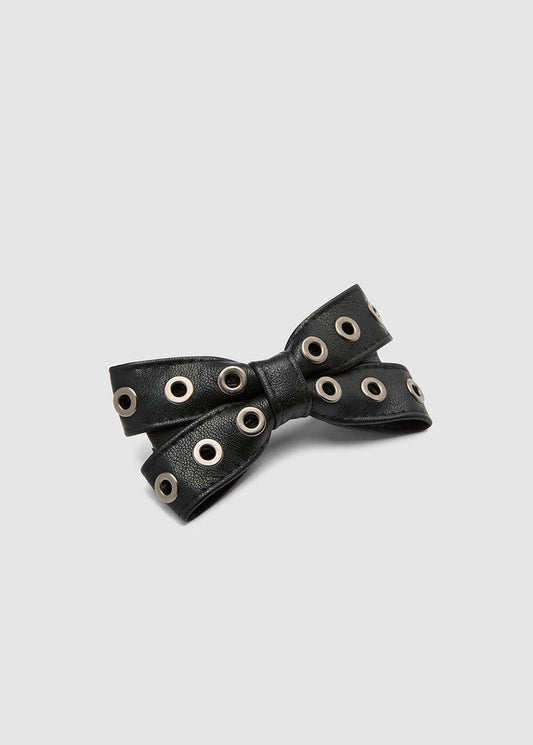 STUDDED BOW HAIR CLIP
