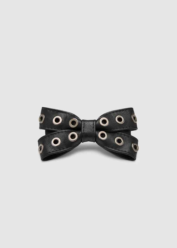 STUDDED BOW HAIR CLIP