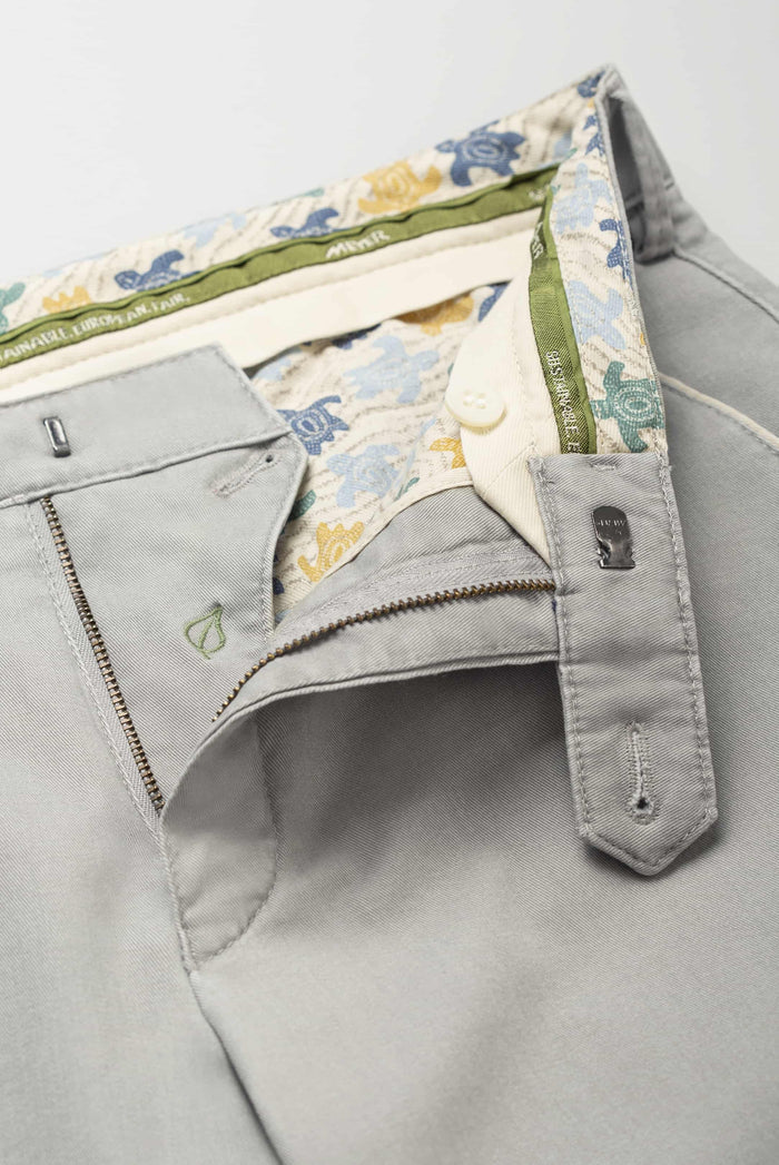 Summer Two-Tone Chinos in Silver