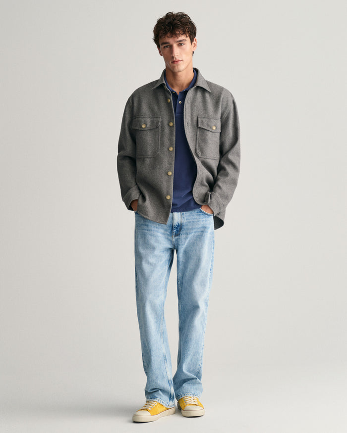 Sunfaded Piqué Polo Shirt in Blue