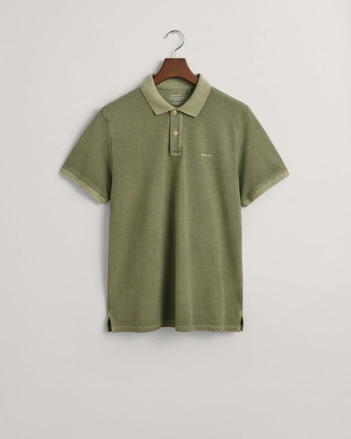 Sunfaded Piqué Polo Shirt in Green