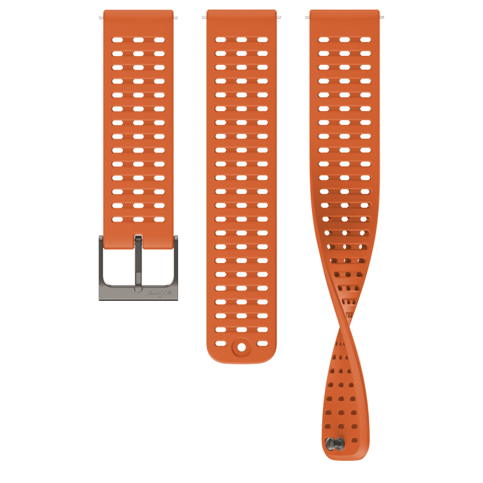Suunto 22mm Athletic 2 Silicone Strap Canyon Orange S+M