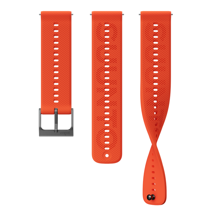 Suunto 22mm Athletic 6 Silicone Strap Coral Orange S+M