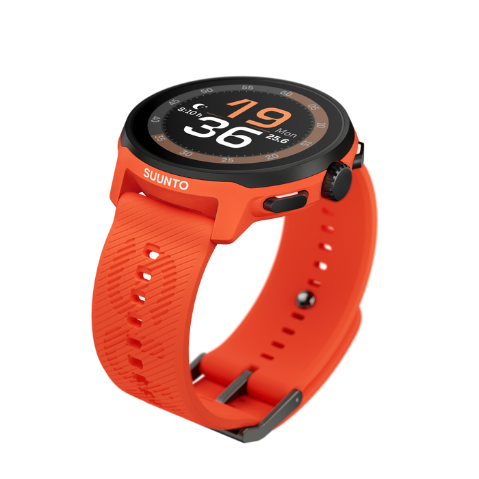 Suunto 22mm Athletic 6 Silicone Strap Coral Orange S+M