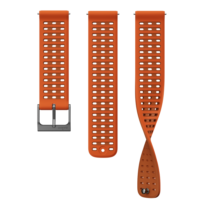 Suunto 22mm Athletic 9 Silicone Strap Canyon Orange S+M