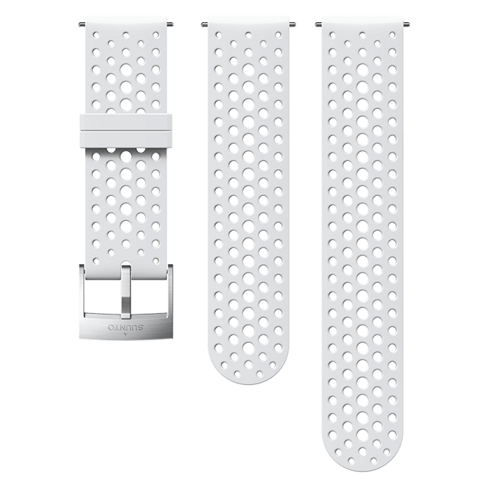 Suunto 24mm Athletic 1 Silicone Strap White Steel Size S+M Watch Band