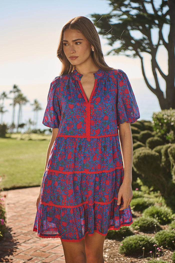 Tanya Floral Korra Tiered Mini Dress