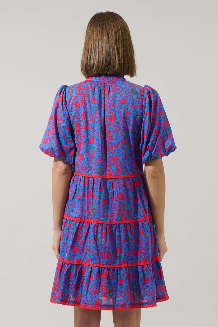 Tanya Floral Korra Tiered Mini Dress