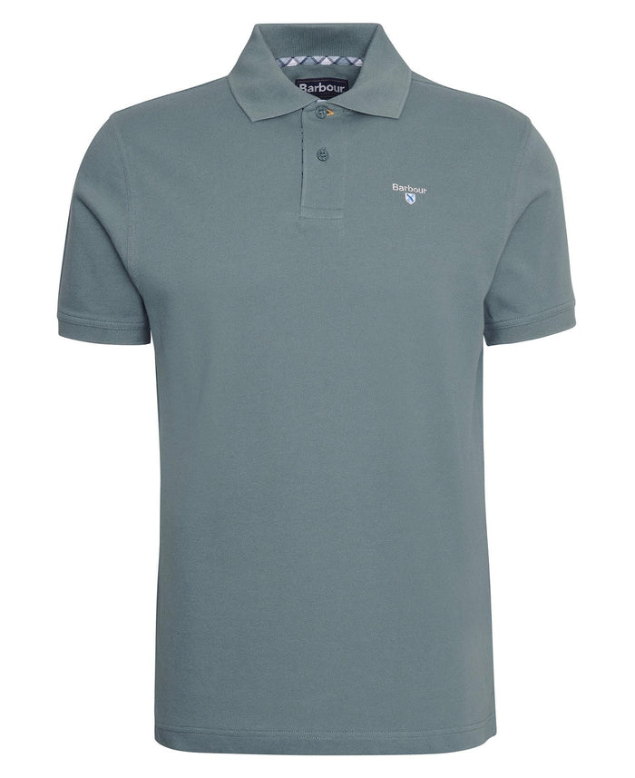 Tartan Pique Polo in Teal