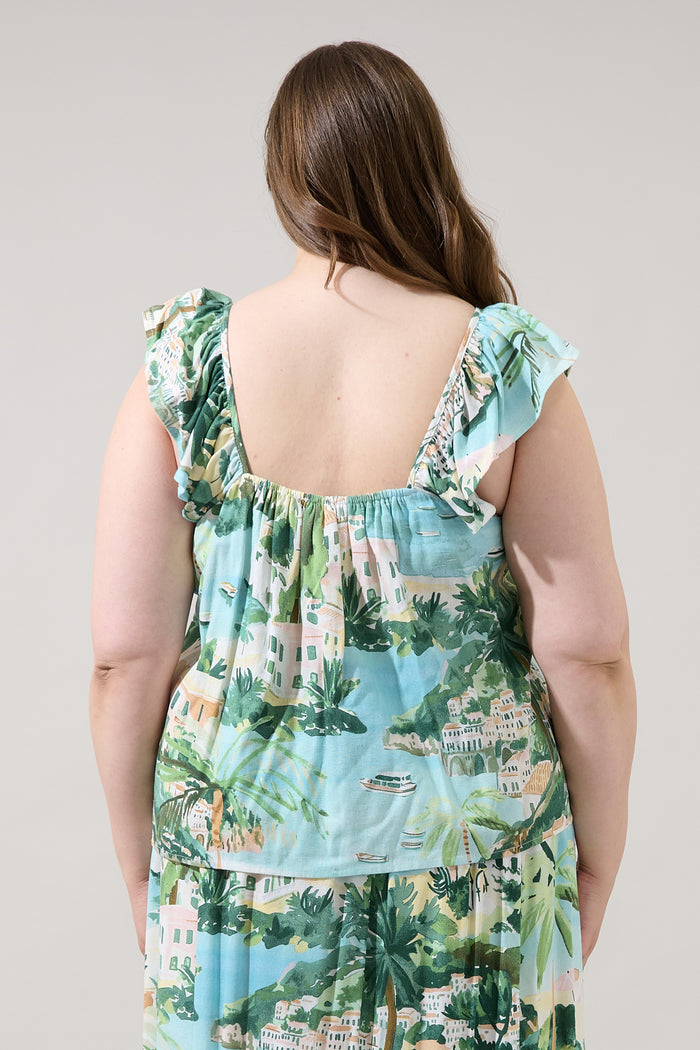 Tazzy Ruffle Top Piti Town Curve