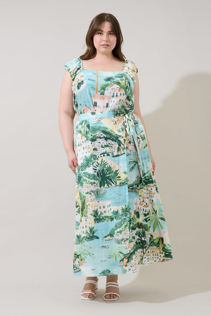 Tazzy Ruffle Top Piti Town Curve