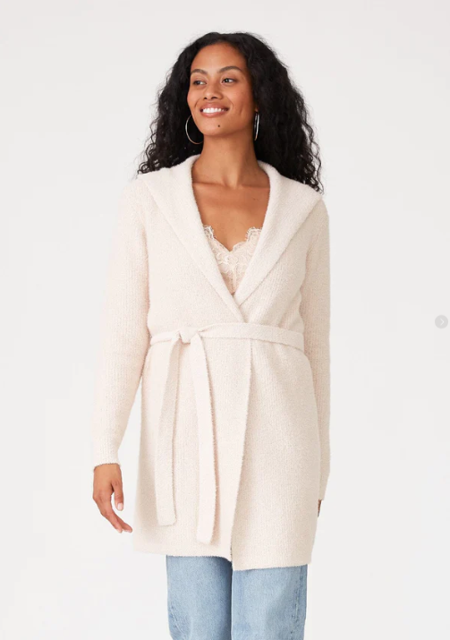 Teddi Fuzzy Belted Cardigan